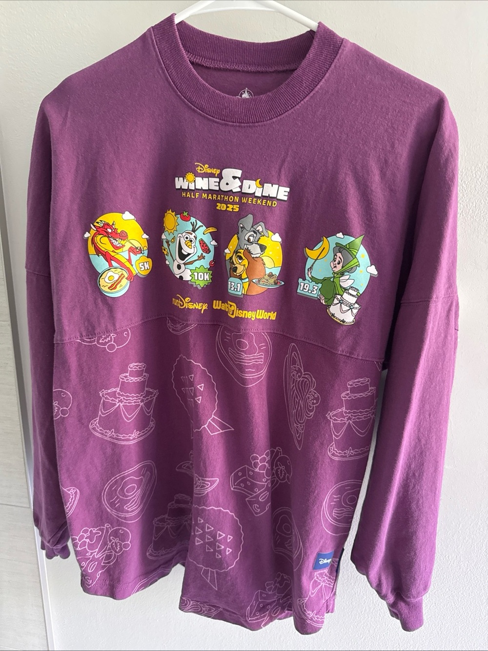 Disney Wine & Dine 2025 Run Disney Spirit Jersey Long Sleeve